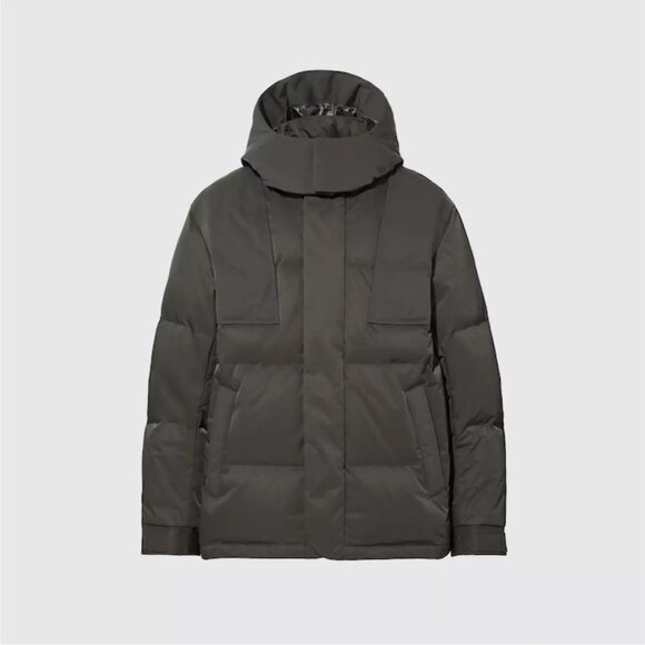 Uniqlo +J Jil Sander Men Oversized Down Parka Hood Olive Medium NWT - Picture 5 of 5